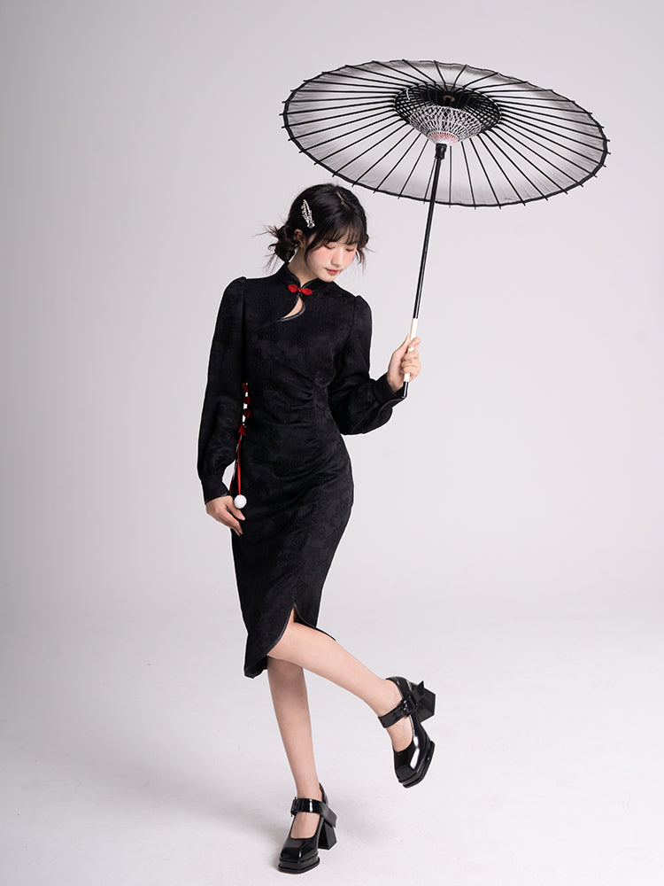 Sweet Black Red Fluffy Dragon Outfit ON814 ONI