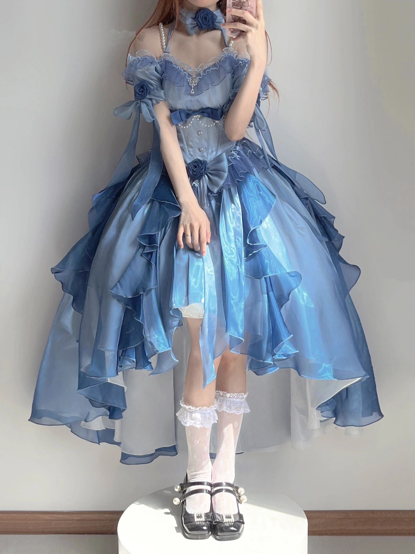 Jolie robe Lolita méduse bleu mer Kawaii ON821 