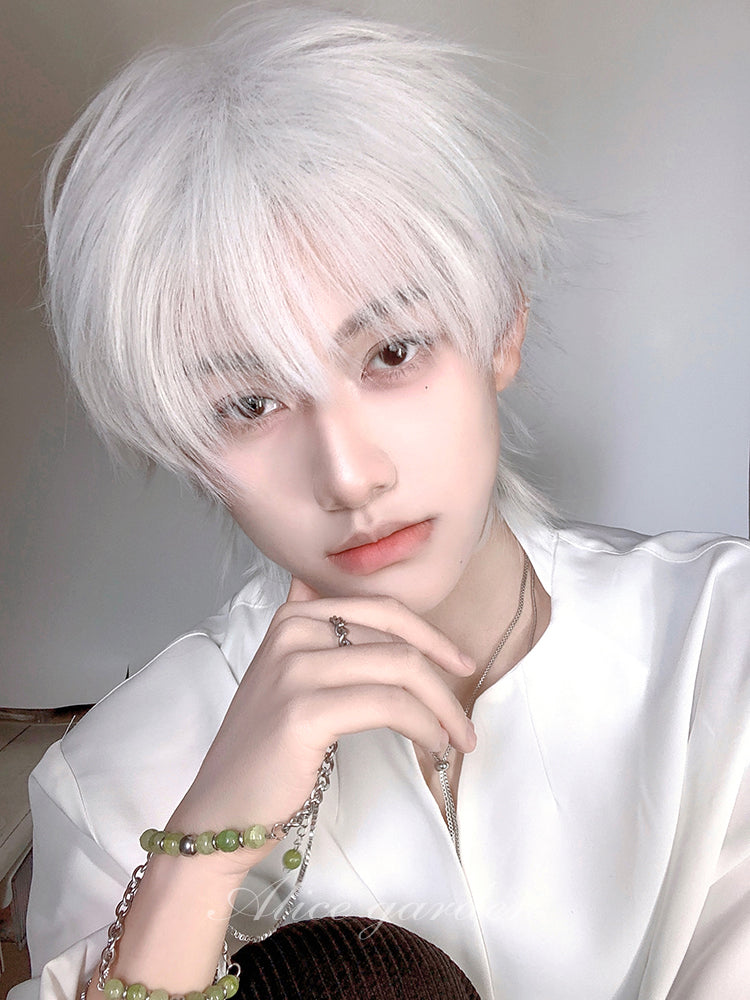 Casual Series Short White Ikemen Wig ON997 MK Kawaii Store