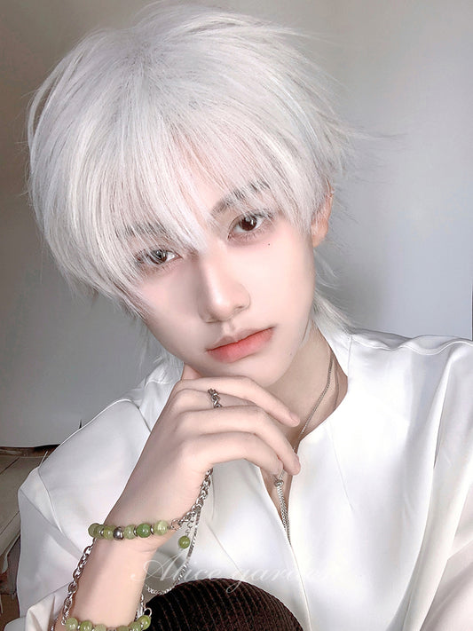 Casual Series Short White Ikemen Wig ON997 MK Kawaii Store