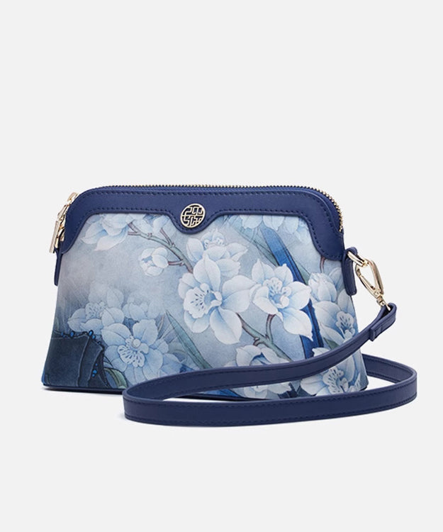 Organic Clutch Silk Navy Bag Print Versatile