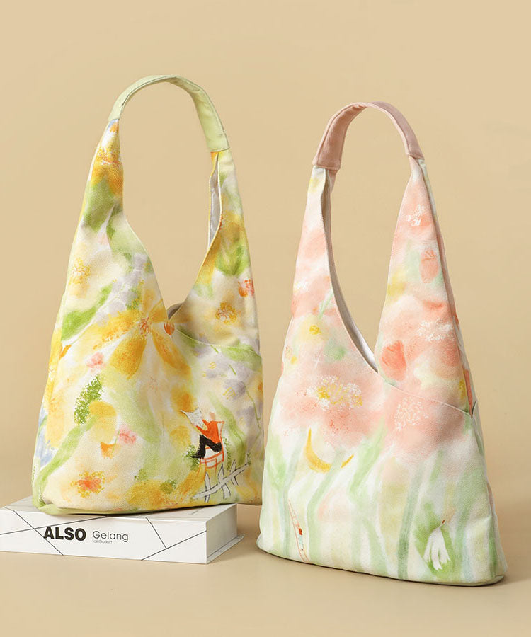 Illustration Bag Pink Canvas Japanese Original Shoulder