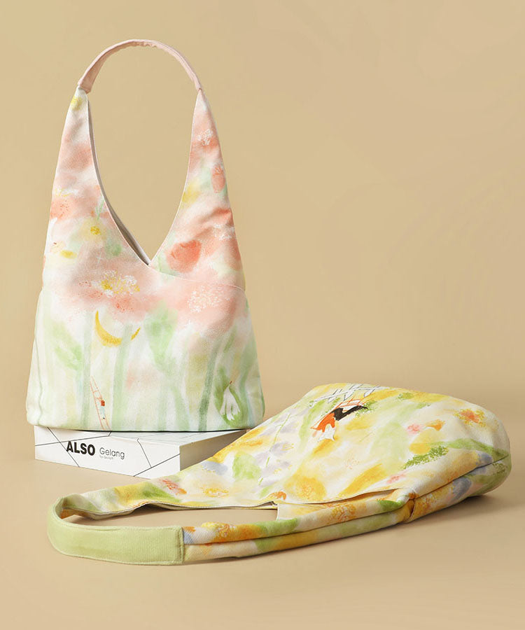 Illustration Bag Pink Canvas Japanese Original Shoulder