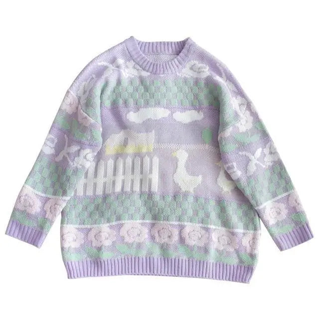 Pastel Kawaii Esthétique Fée Kei Duck Pull