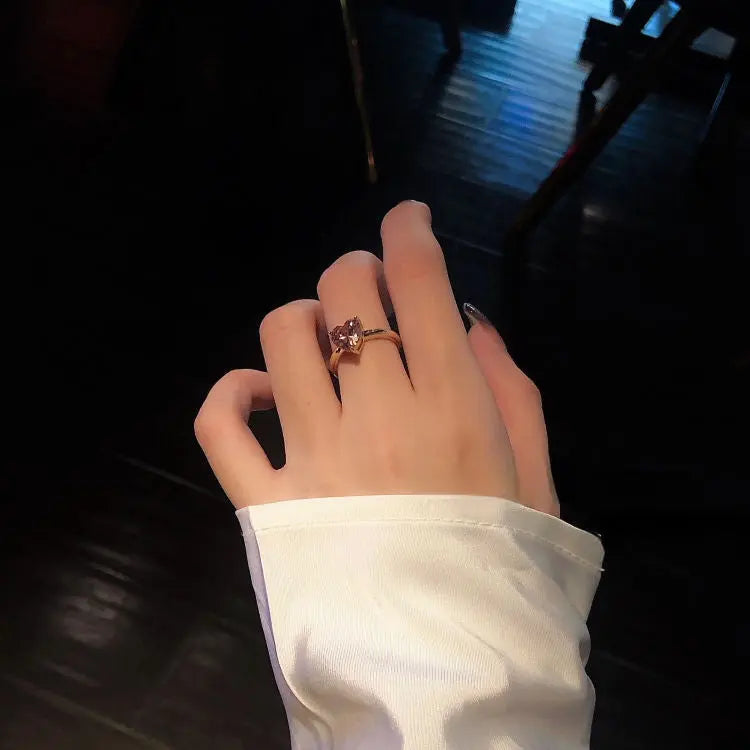 Pink Chéri Heart 925 Ring LIN42