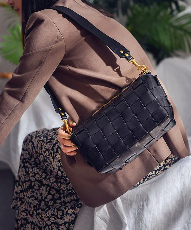 Design Retro Bags Weave Leather Shoulder