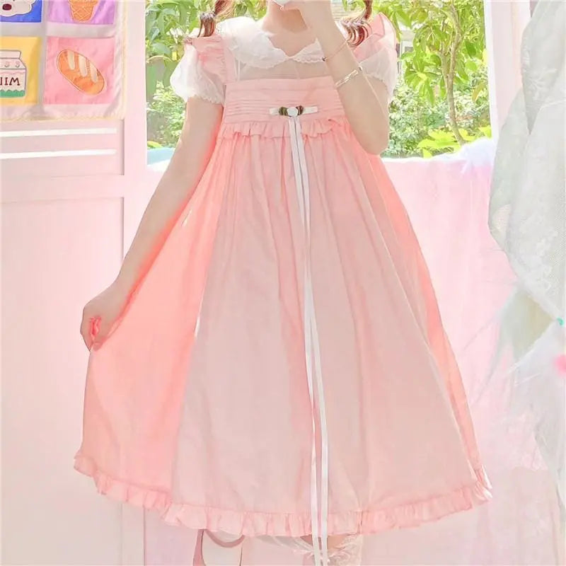 Rosie Pastel Kawaii Esthétique Kawaii Princesse Lolita Babydoll Robe d’été