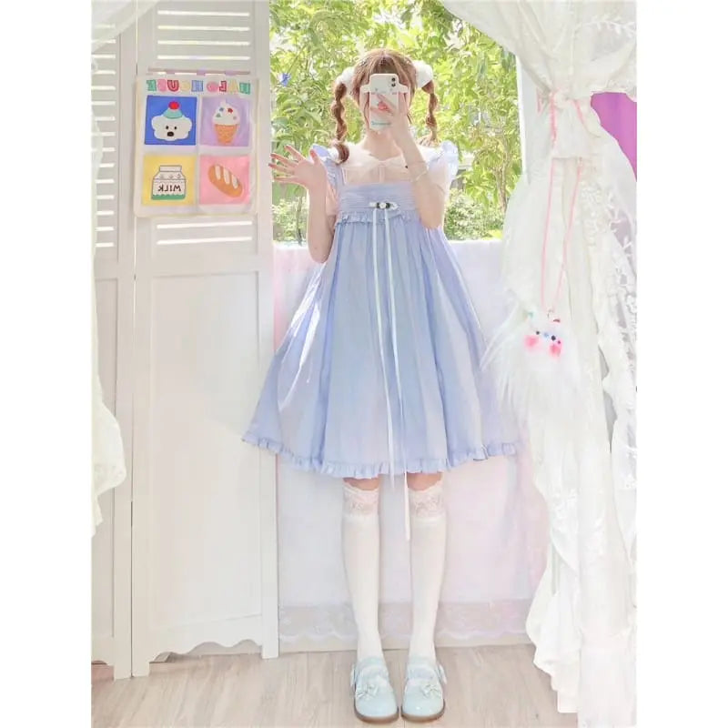 Rosie Pastel Kawaii Esthétique Kawaii Princesse Lolita Babydoll Robe d’été