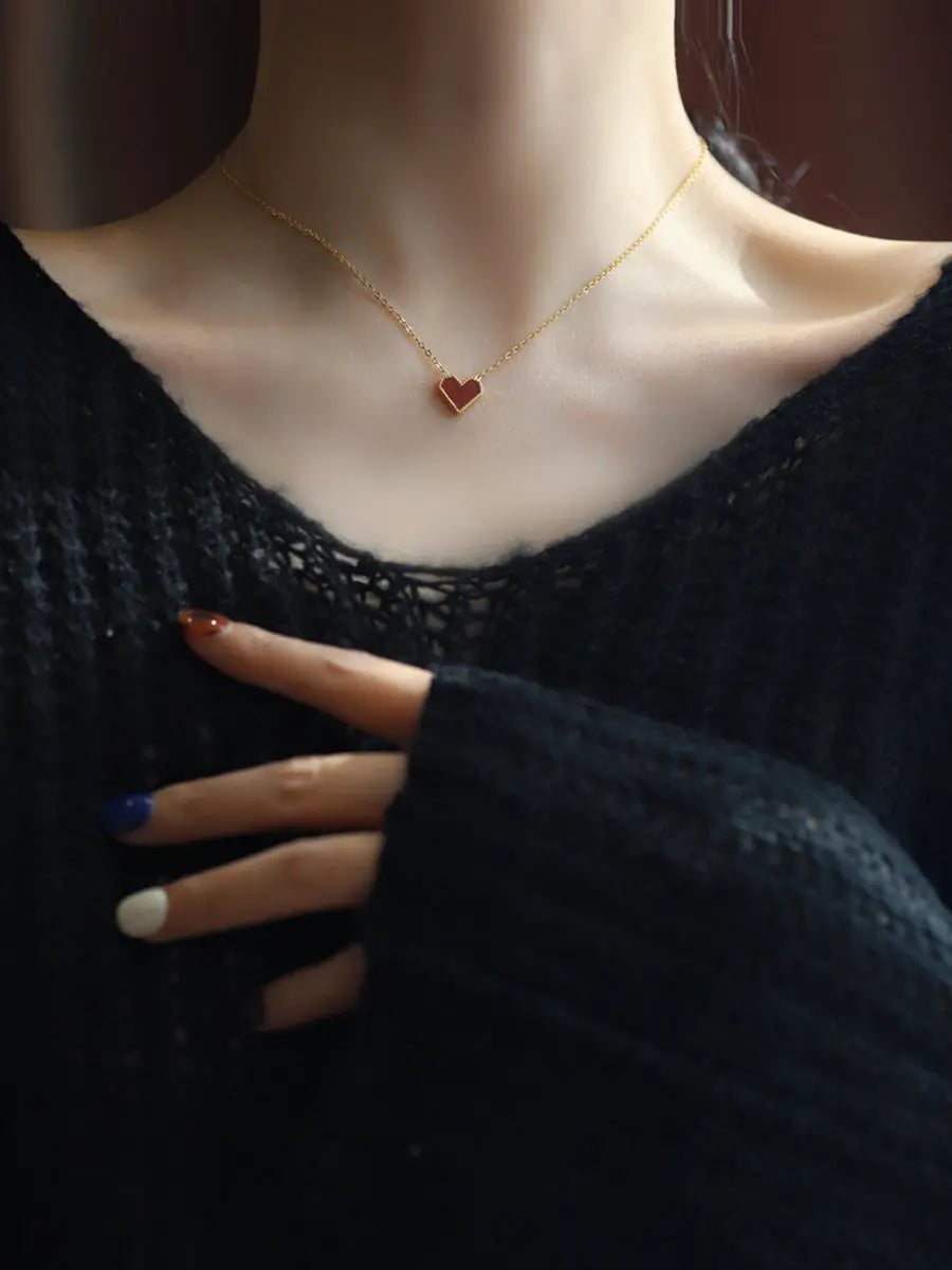 Collier Coeur Rubis LIN52