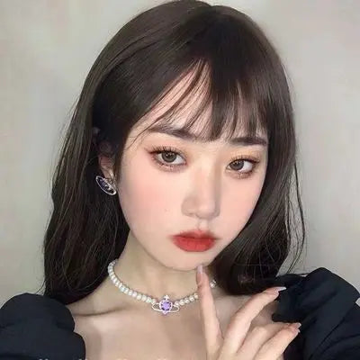 Collier Coeur Saturne LIN49