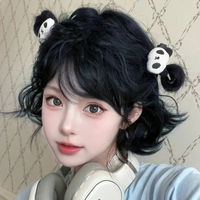 Kawaii Aesthetic Y2K Cute Fairy Short Black Girly Wig ON1470 spreepickyshop