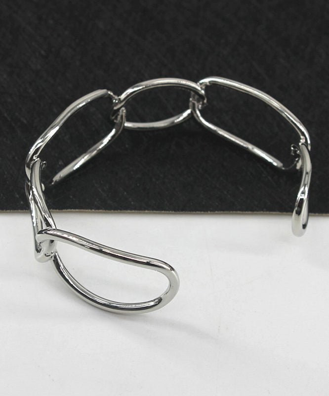 Hollow Cuff Style Metal Out Chain Gold Open