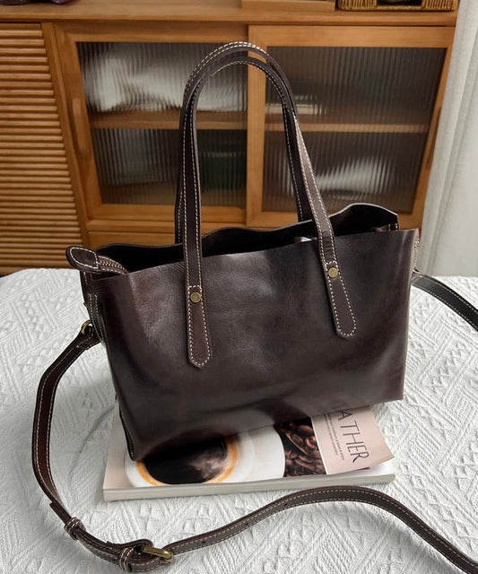 Style Leather Large Bags Capacity Women Shoulder