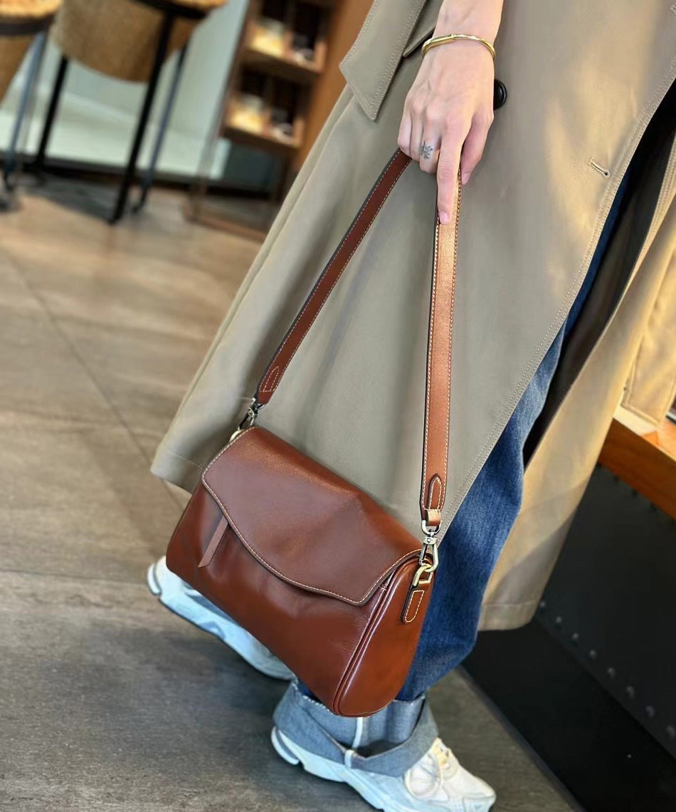 Bag Solid Stylish Shoulder Leather Durable Black Zipper