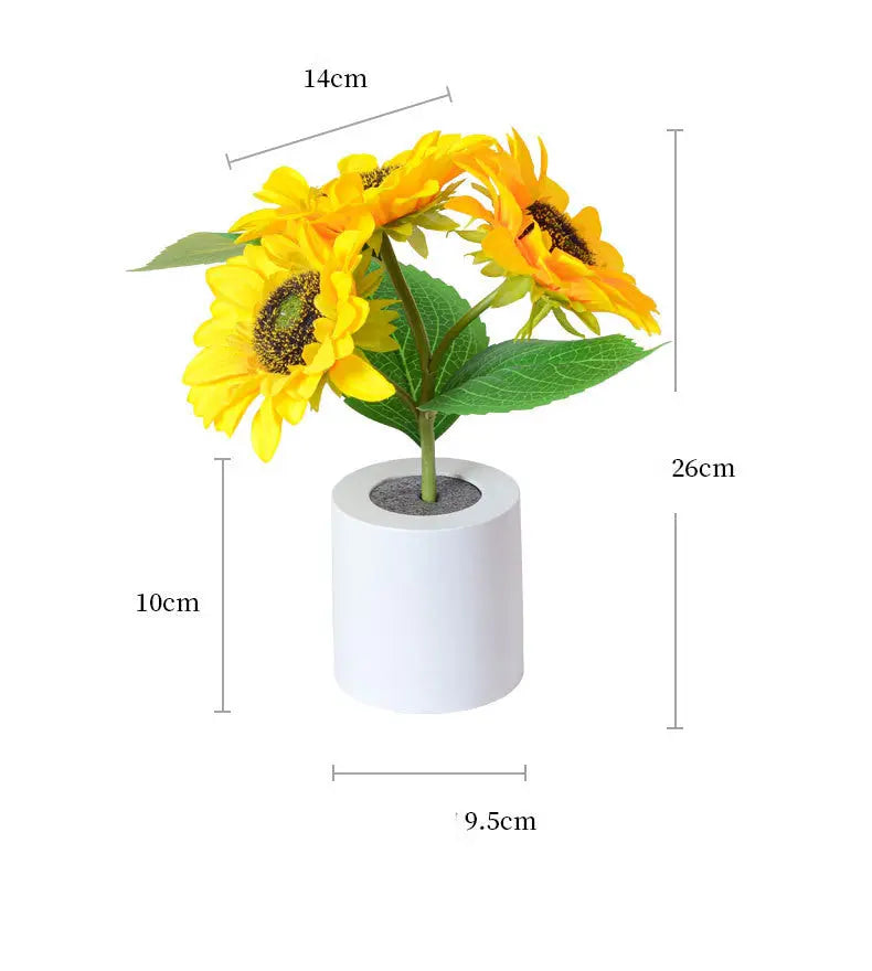 Kawaii Aesthetic Y2K Cute Fairy Sunflower Led Lamp MK Kawaii Store