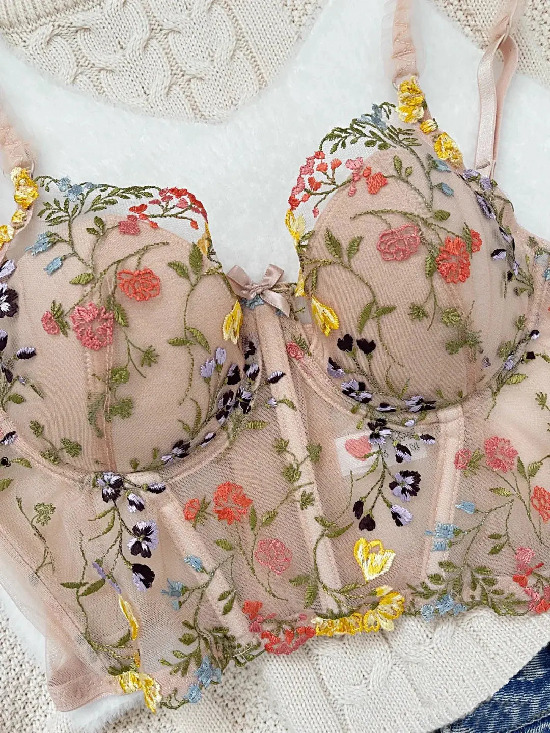 Corset fleuri ensoleillé W337