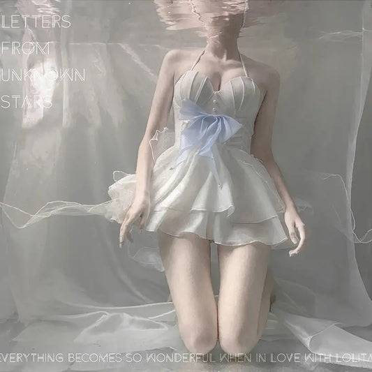 Maillot de bain robe dos nu princesse sirène douce MK17428