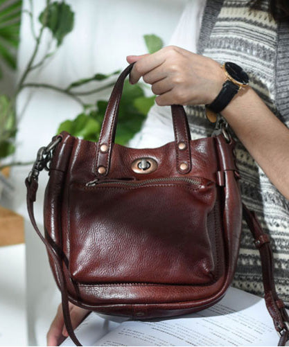 Leather Bag Micro Orange Durable Solid Unique CrossBody