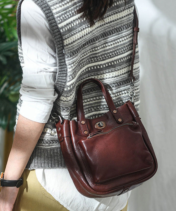 Leather Bag Micro Orange Durable Solid Unique CrossBody