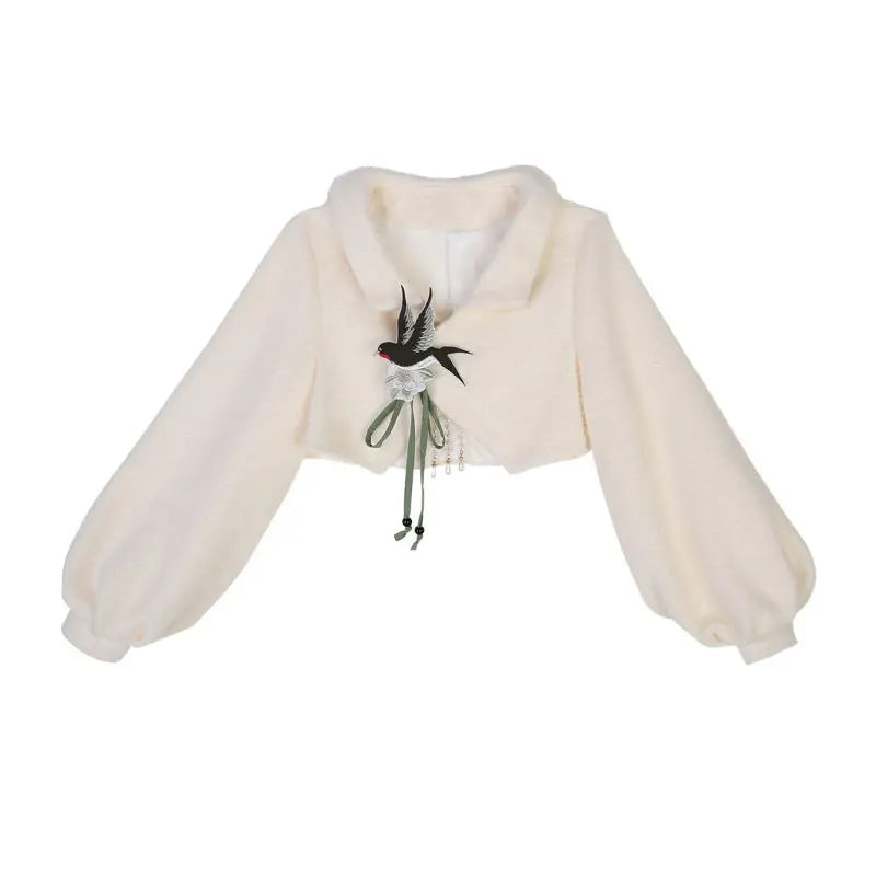 Kawaii Aesthetic Y2K Cute Fairy Vintage Bamboo Print Cheongsam Dress spreepickyshop