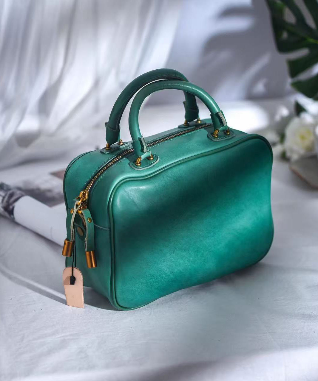 Leather Capacity Orange Bag Women Doctor Large