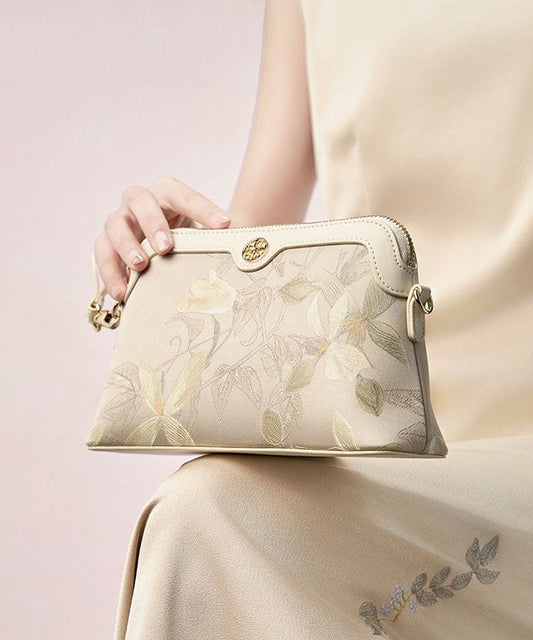 Green Silk Bag Women Vintage CrossBody Print
