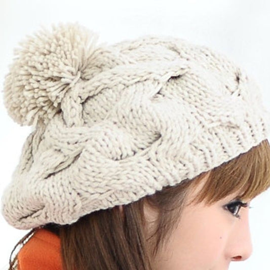 Knit Cable Beret