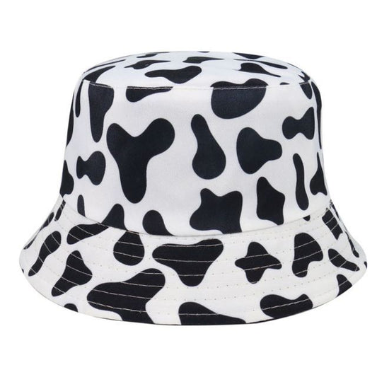 Hat Milk Cow Print Bucket