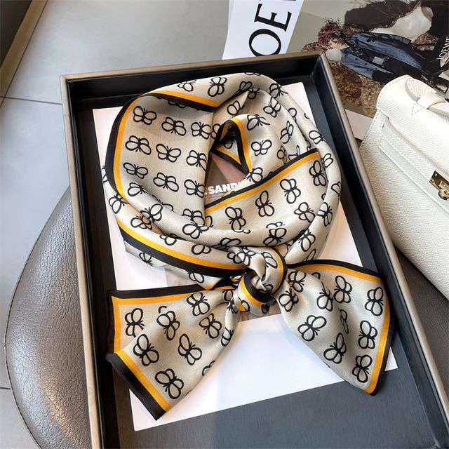 Print designs) Silk Scarf (various
