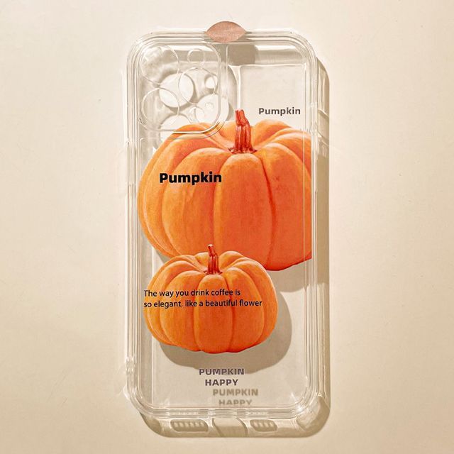 Pumpkin Case Transparent Phone