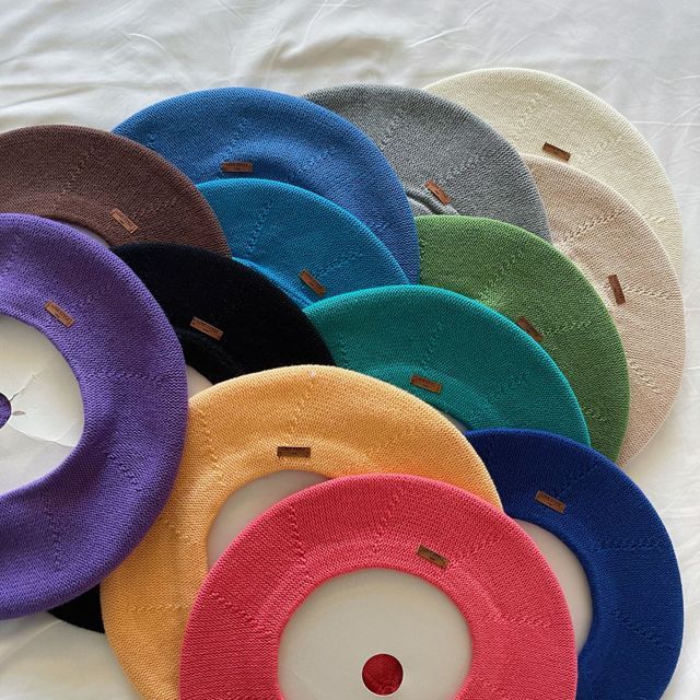 Cotton Beret Linen Plain Hat