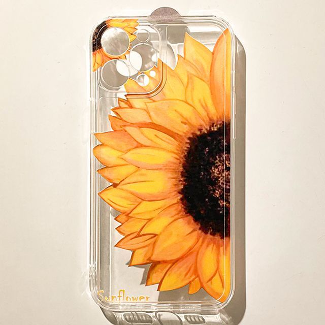 Phone Transparent Sunflower Case