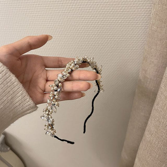 Faux Crystal Pearl Headband
