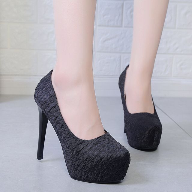 Platform Stiletto Heel Pumps