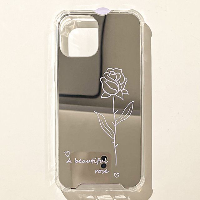 Phone Mirrored Case Flower