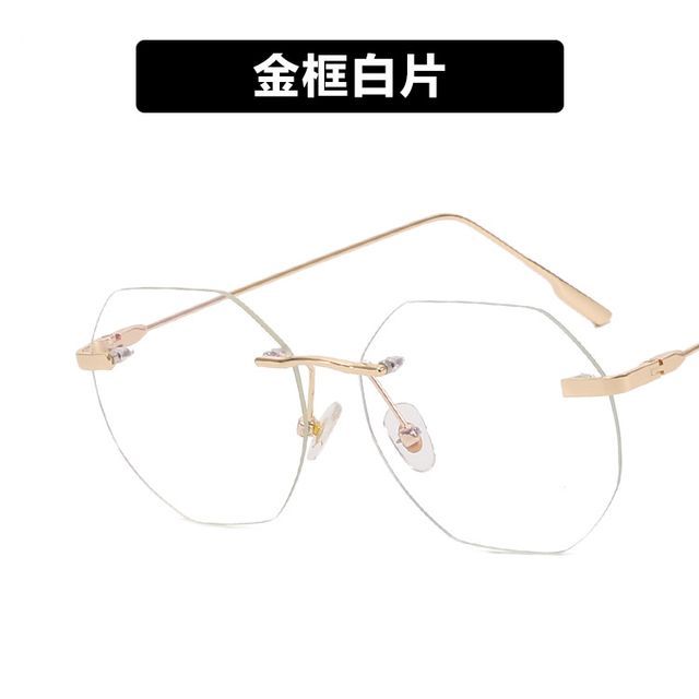 Filtering Rimless Light Blue Glasses