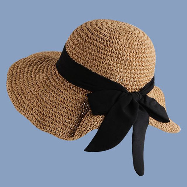 Hat Bow Straw Sun