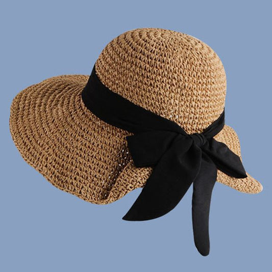 Hat Bow Straw Sun