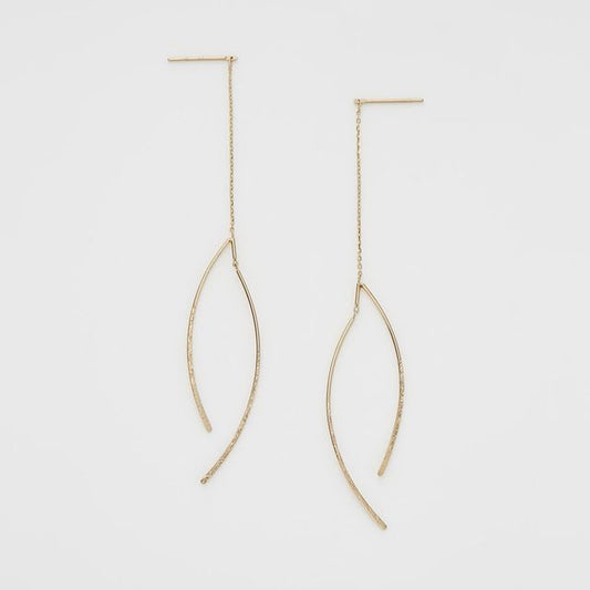 Curve Sterling Silver Fringed Earring / Faux Gemstone Sterling Silver Pendant