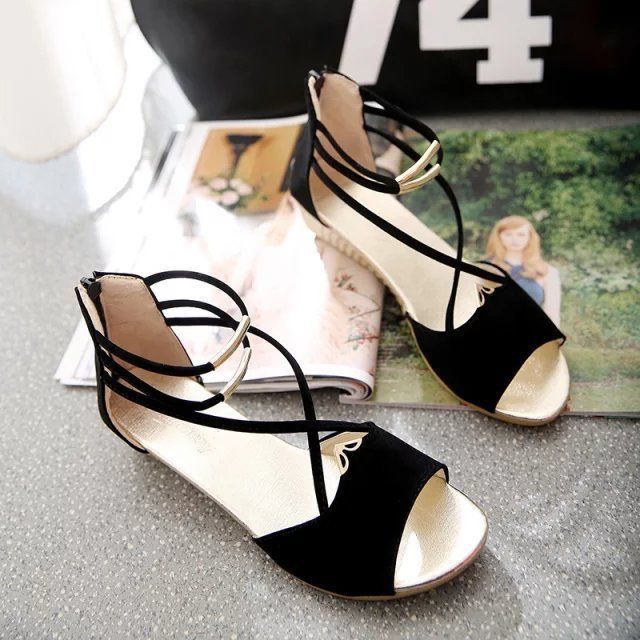 Sandals Ankle-Strap Low-Heel
