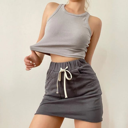 Plain Tank Cropped Top