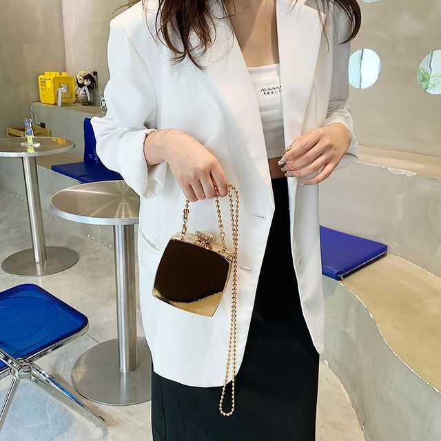 Crossbody Strap Box Chain Bag