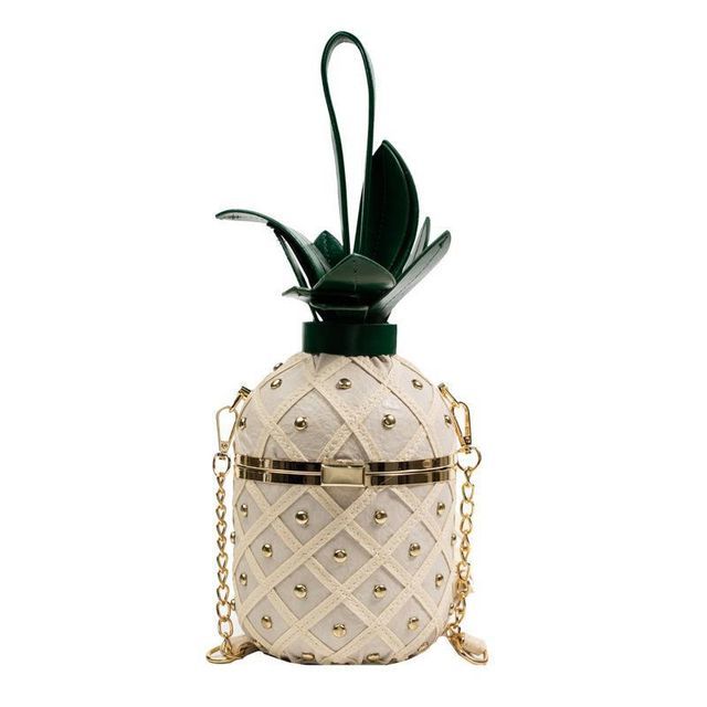 Shaped Crossbody Box Bag Pineapple