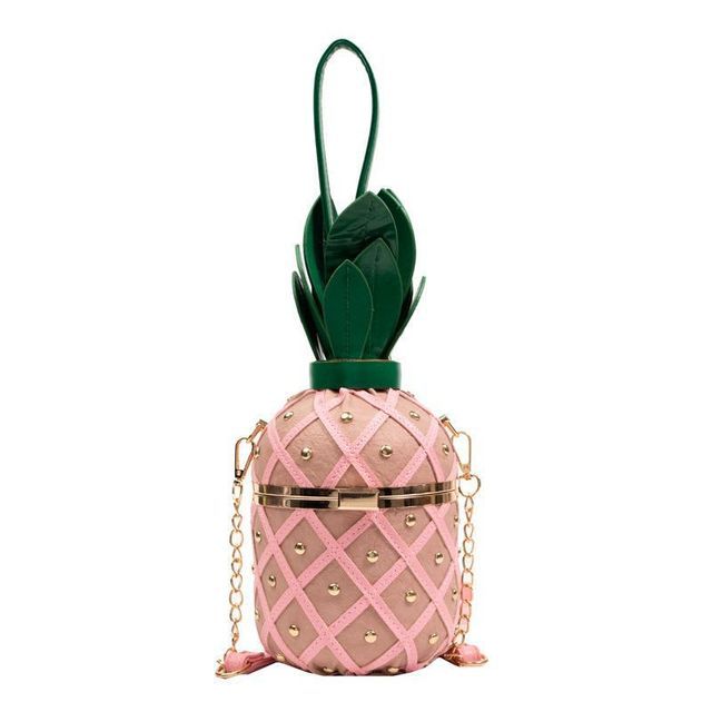 Shaped Crossbody Box Bag Pineapple