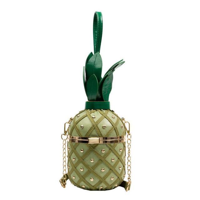 Shaped Crossbody Box Bag Pineapple