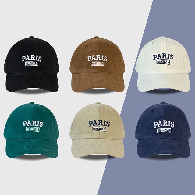 Lettering Cap Baseball Embroidered