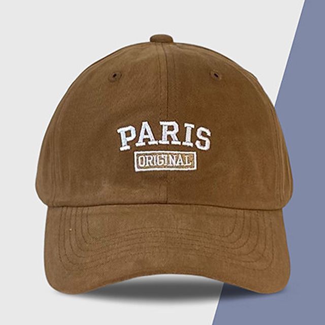 Lettering Cap Baseball Embroidered