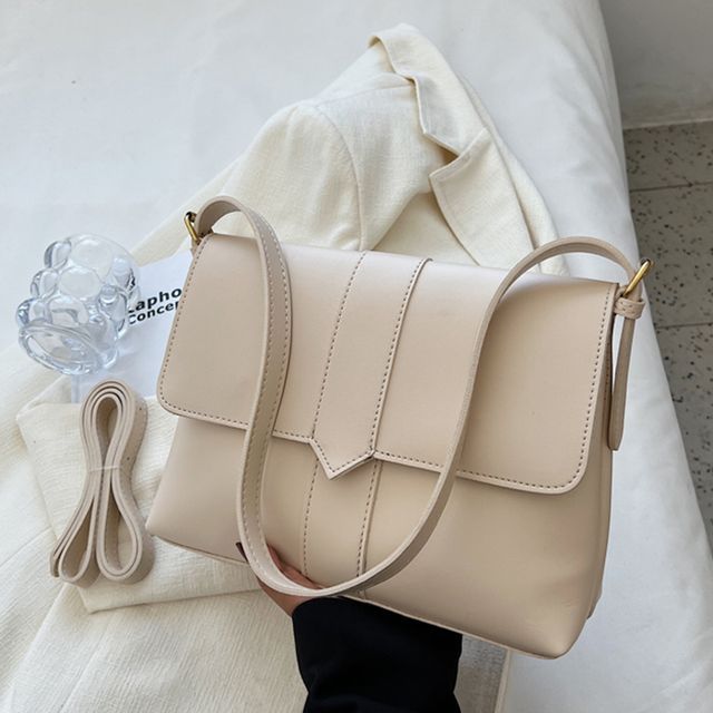 Faux Shoulder Leather Bag