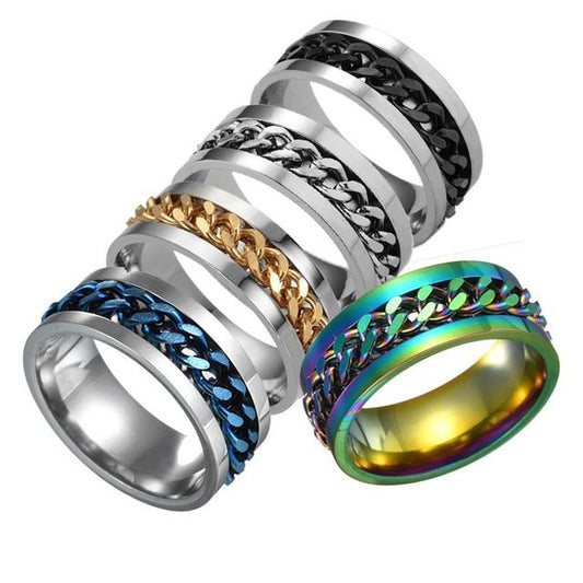 Chained Stainless Steel Ring