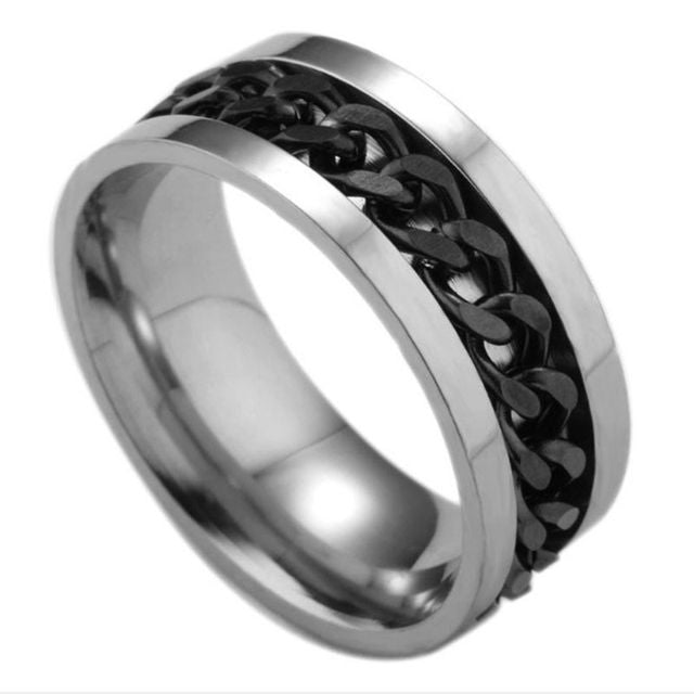 Chained Stainless Steel Ring